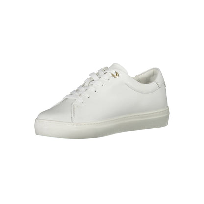 Zapatilla Tommy Hilfiger de cuero blanco para mujer