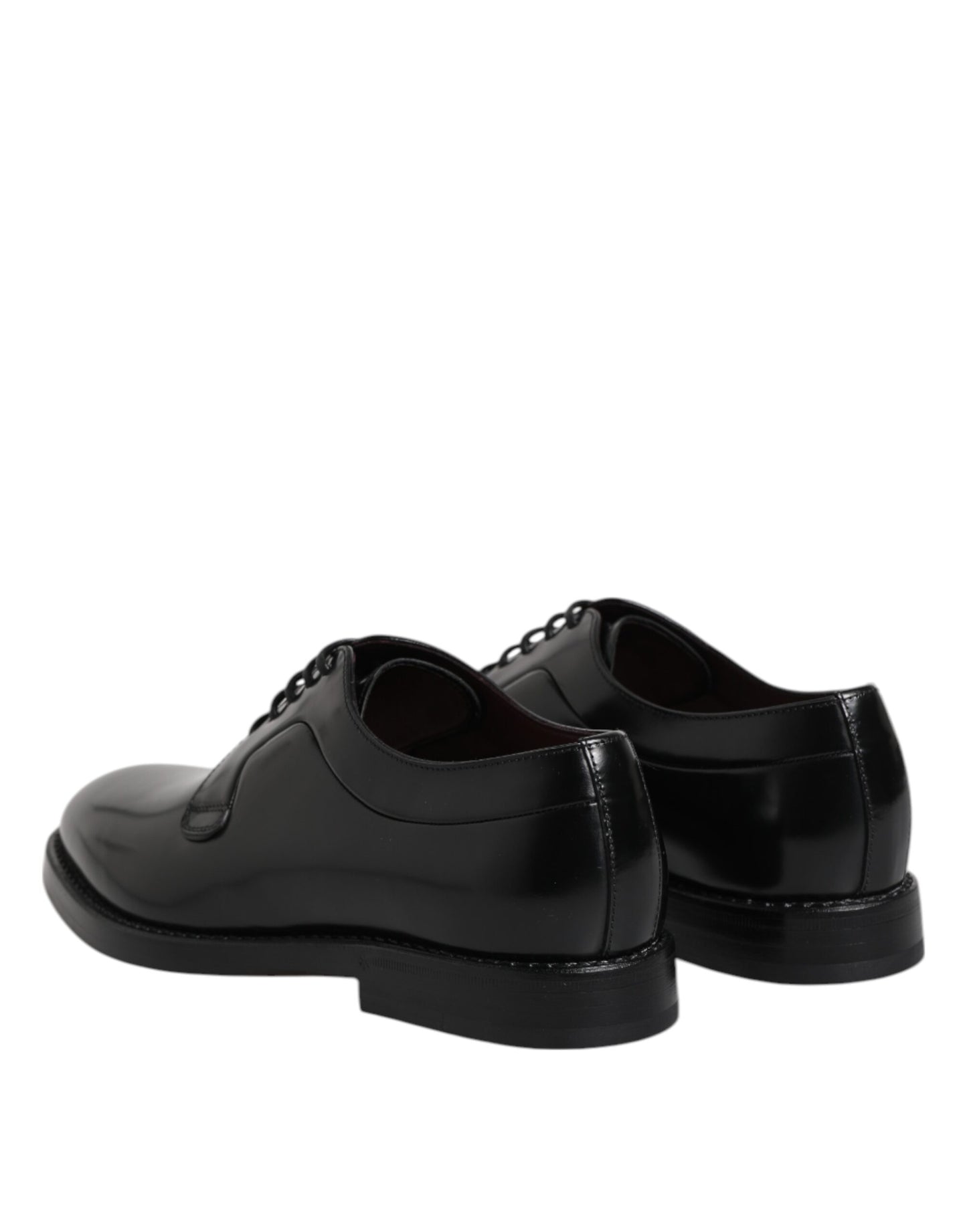 Zapatos Derby de vestir formales con cordones de cuero negro de Dolce &amp; Gabbana