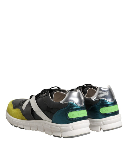 Dolce & Gabbana Multicolor Lace Up Low Top Men Sneakers Shoes
