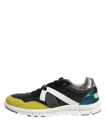 Dolce & Gabbana Multicolor Lace Up Low Top Men Sneakers Shoes