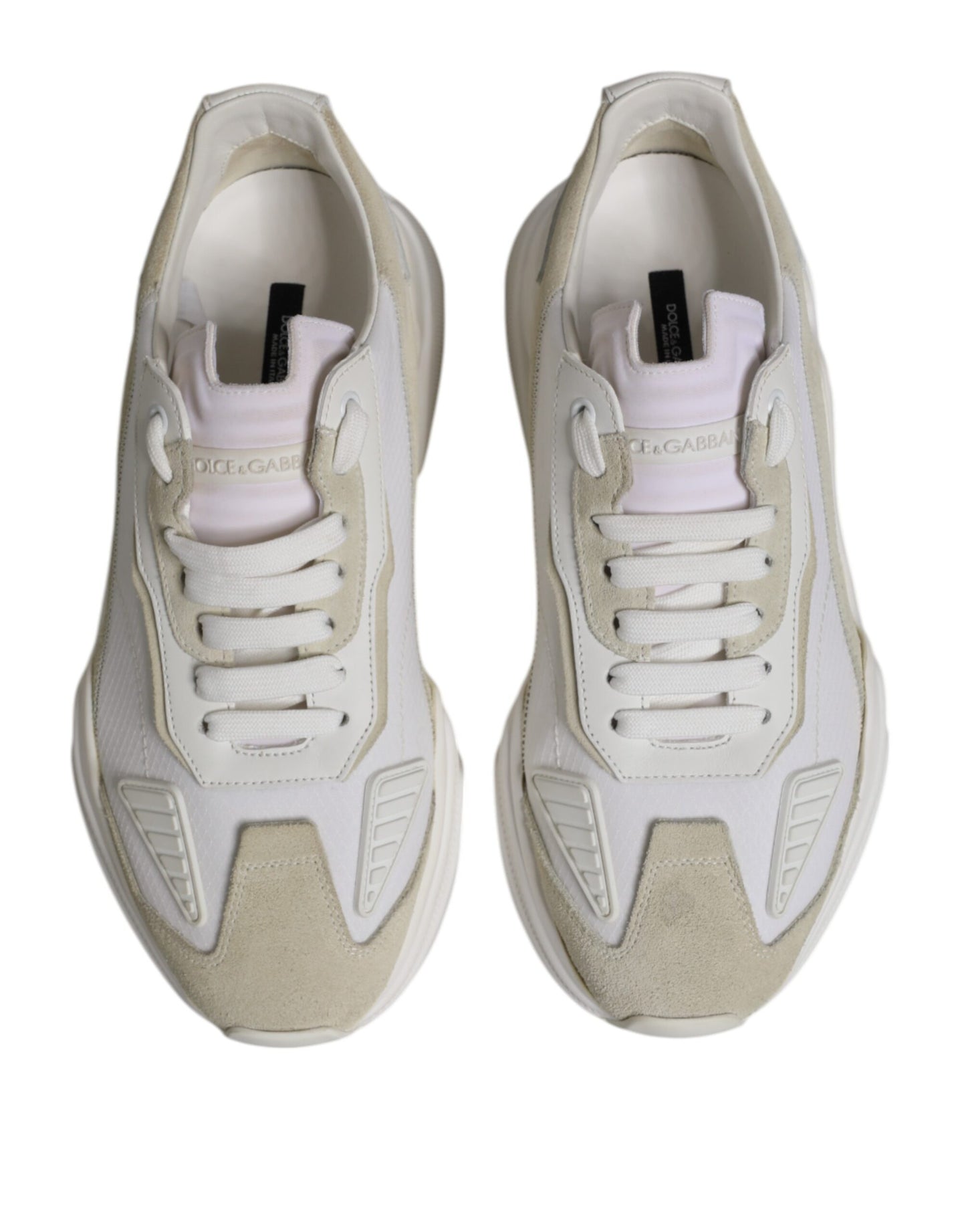 Dolce & Gabbana White Low Top Daymaster Men Sneakers  Shoes