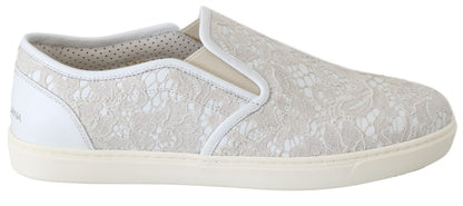Dolce &amp; Gabbana Elegantes Mocasines Blanco Roto para Mujer