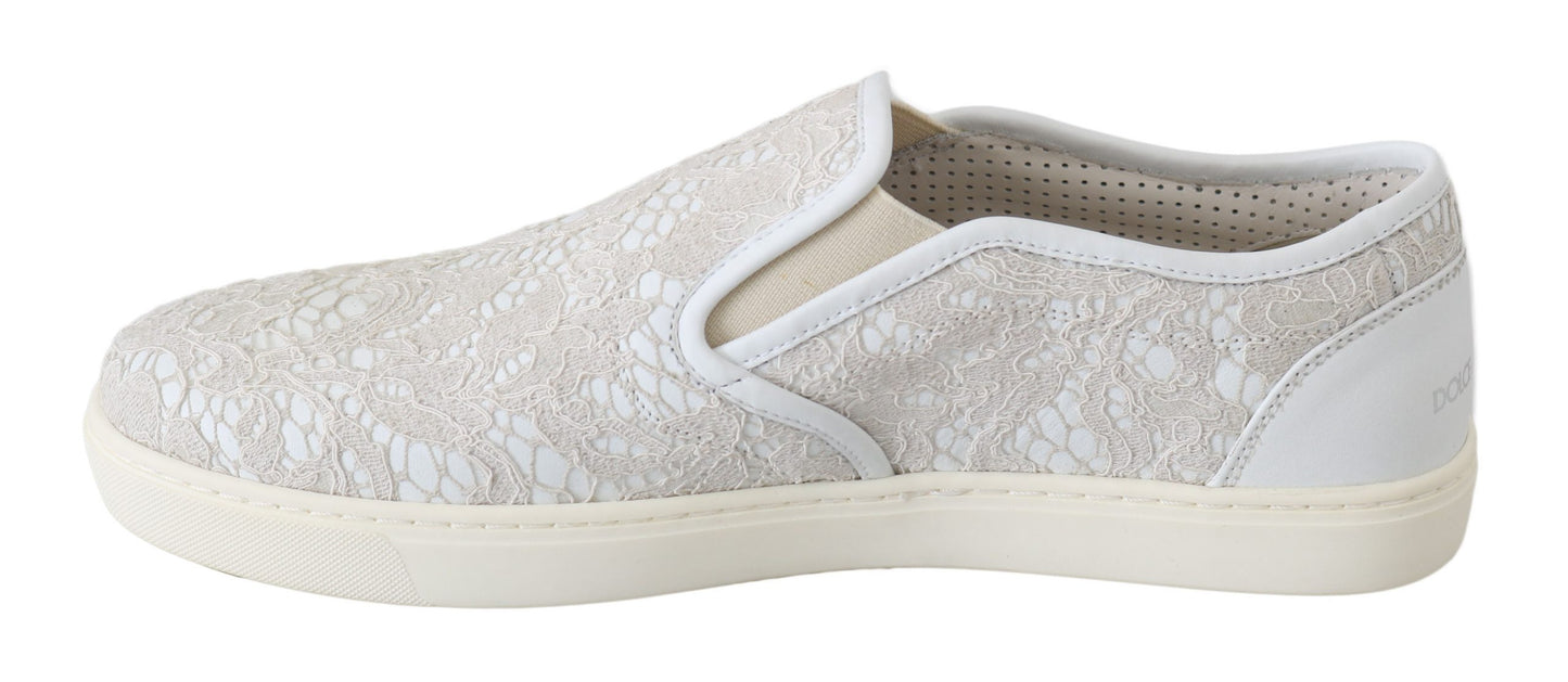 Dolce &amp; Gabbana Elegantes Mocasines Blanco Roto para Mujer