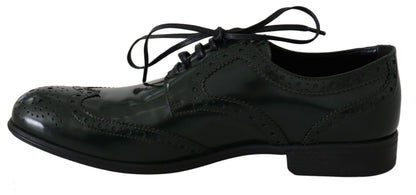 Dolce &amp; Gabbana Zapatos planos Oxford con punta de ala elegantes Brogues verdes