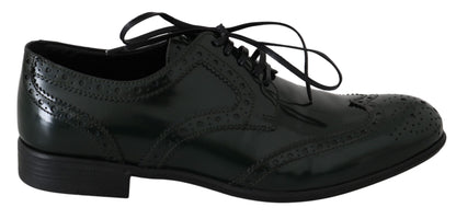 Dolce &amp; Gabbana Zapatos planos Oxford con punta de ala elegantes Brogues verdes
