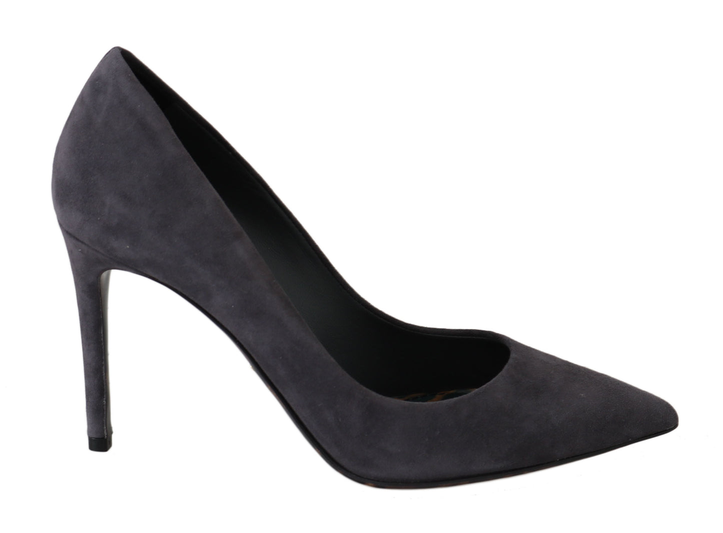 Elegantes zapatos de tacón de aguja de ante gris de Dolce &amp; Gabbana