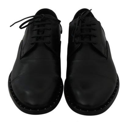 Dolce &amp; Gabbana Elegantes zapatos de vestir formales de cuero negro