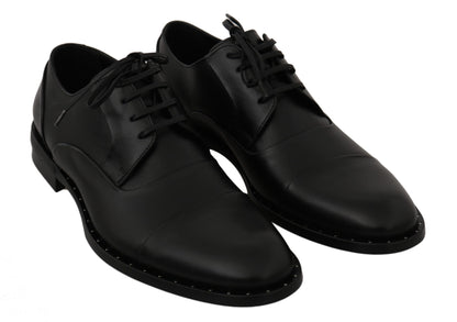 Dolce &amp; Gabbana Elegantes zapatos de vestir formales de cuero negro