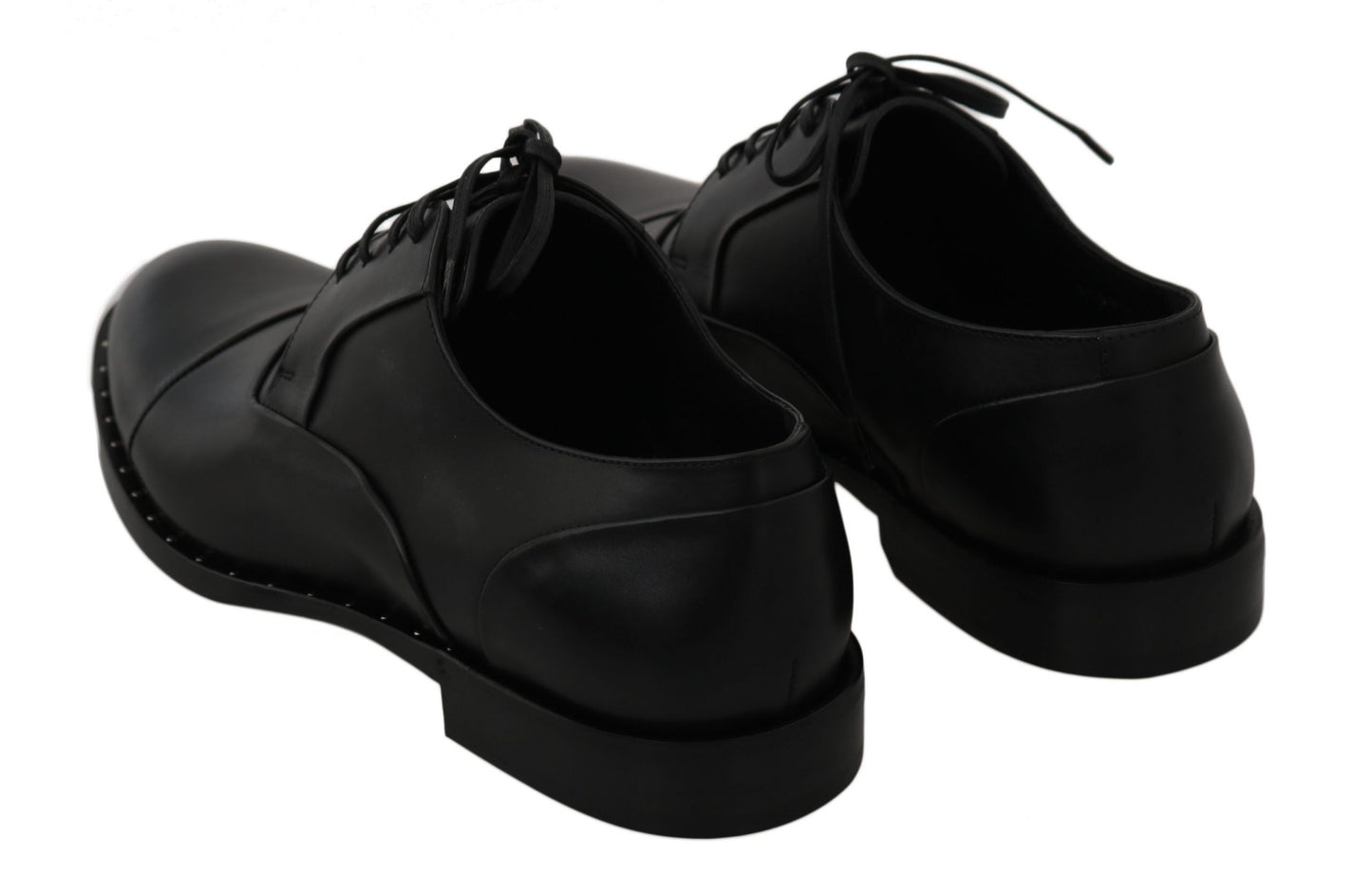 Dolce &amp; Gabbana Elegantes zapatos de vestir formales de cuero negro