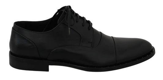 Dolce &amp; Gabbana Elegantes zapatos de vestir formales de cuero negro