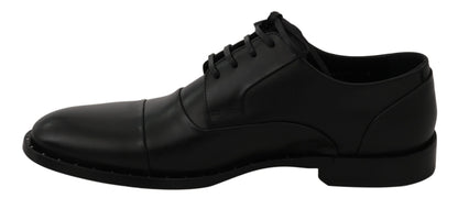 Dolce &amp; Gabbana Elegantes zapatos de vestir formales de cuero negro