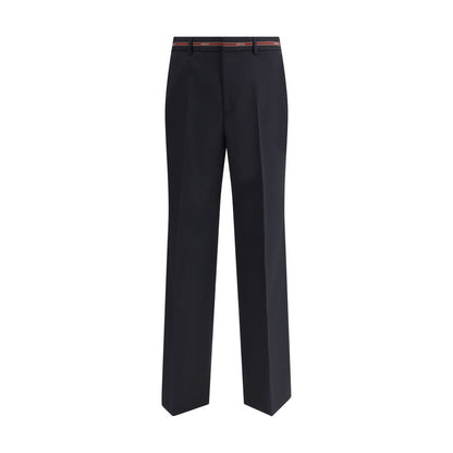 Pantalones de lana con detalle de orillo de Gucci