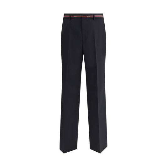 Pantalones de lana con detalle de orillo de Gucci