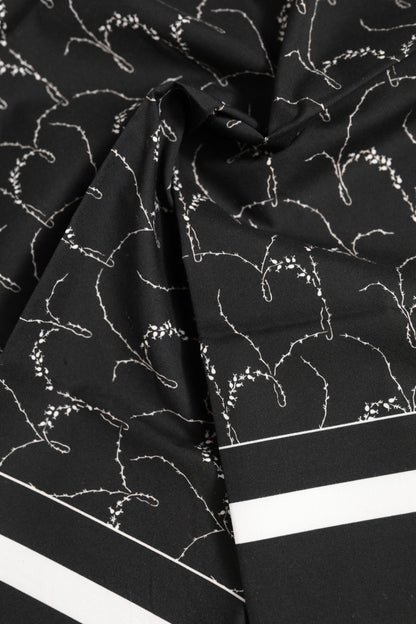 Dolce & Gabbana Black White Printed Square Foulard Scarf
