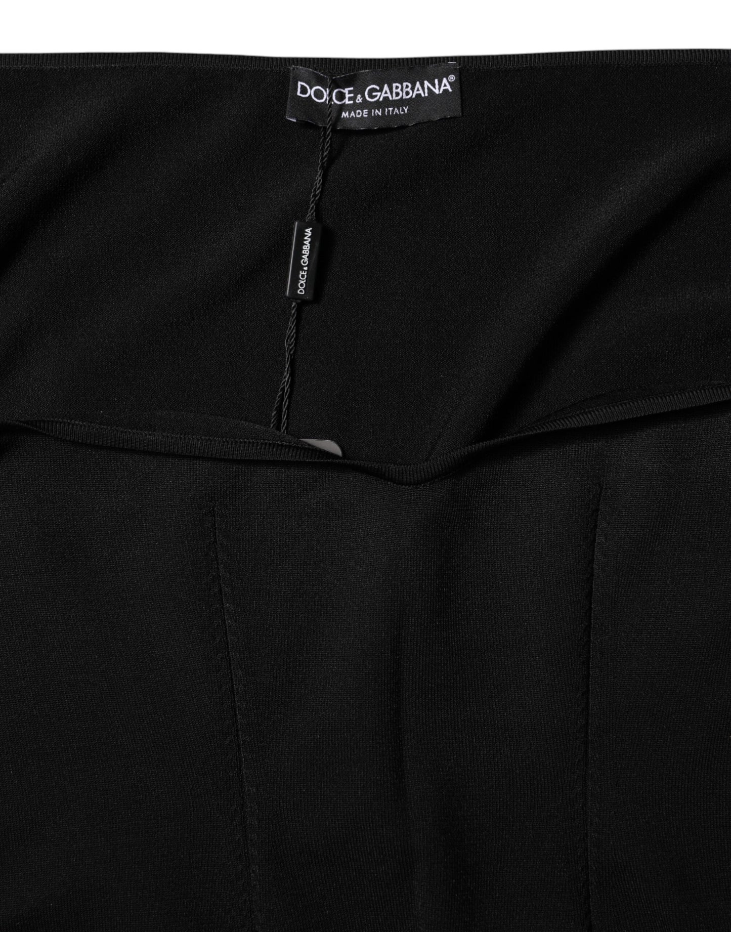 Dolce &amp; Gabbana Black Viscose Long Sleeve Pullover Blouse Top