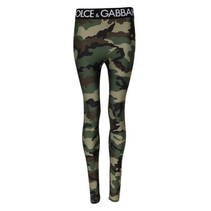 Dolce &amp; Gabbana Multicolor Camouflage DG Waist Leggings Pants