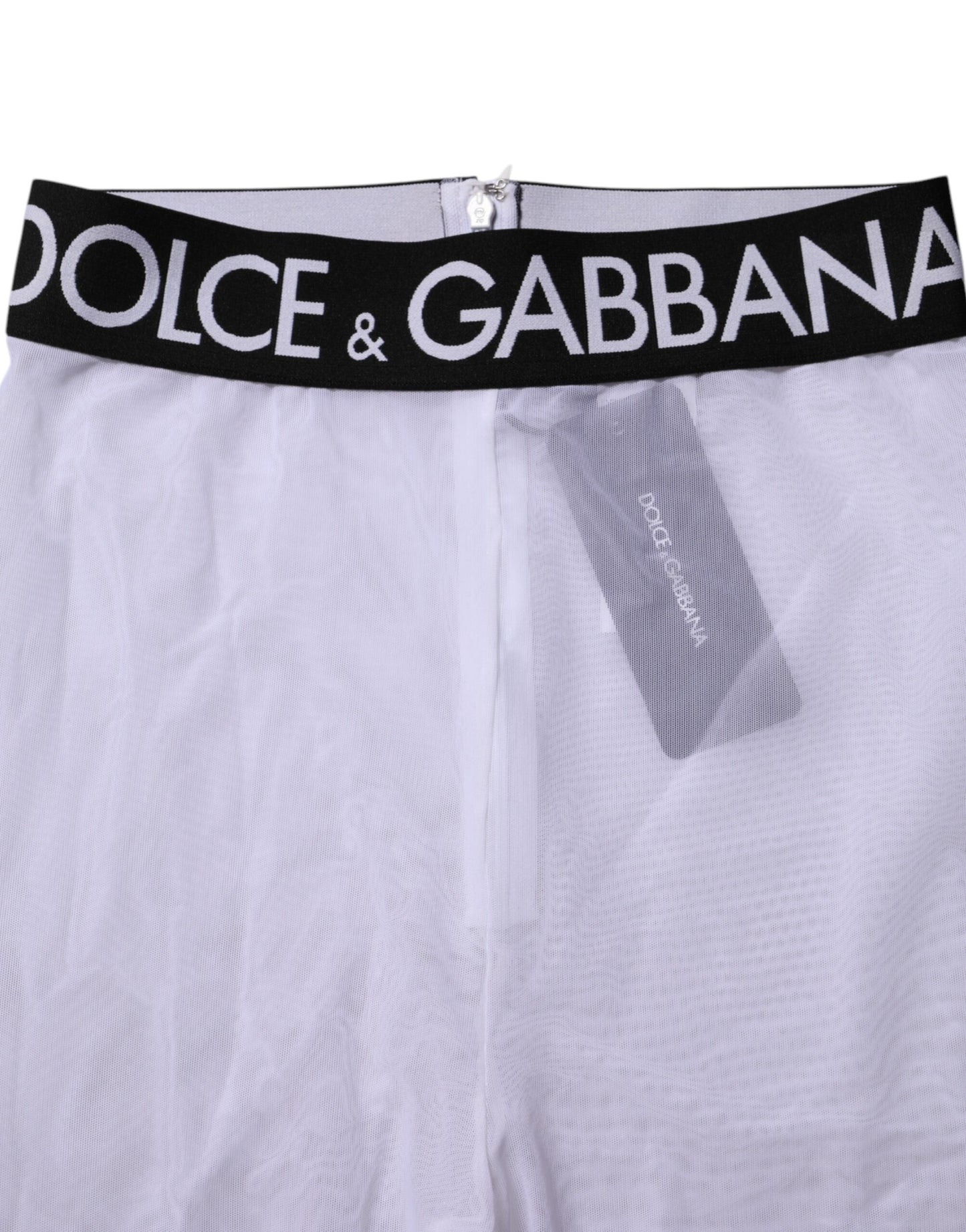 Dolce &amp; Gabbana Gray Nylon DG Logo Mid Waisted Leggings Pants
