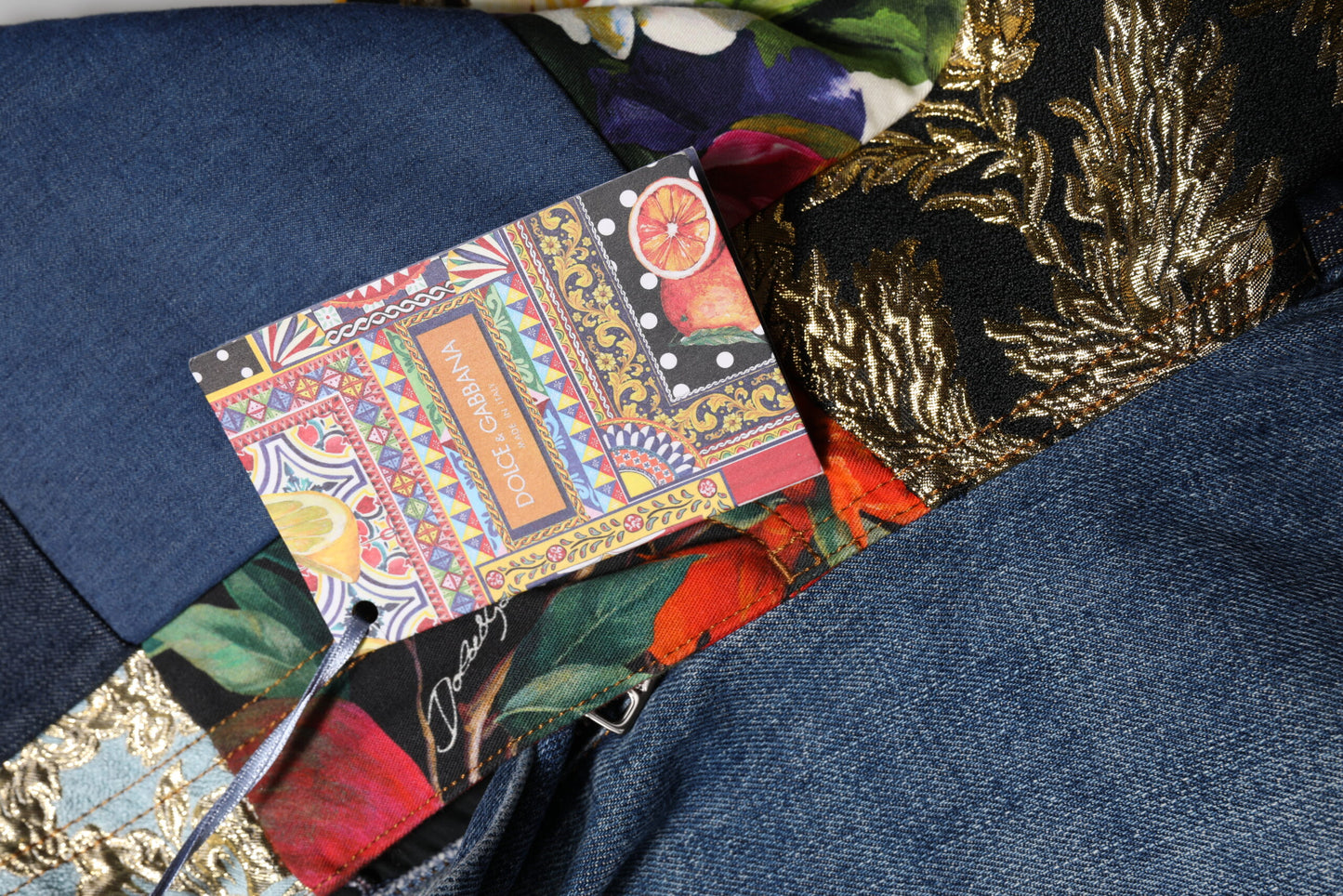 Dolce &amp; Gabbana Blue AMBER Patchwork High Waist Denim Jeans