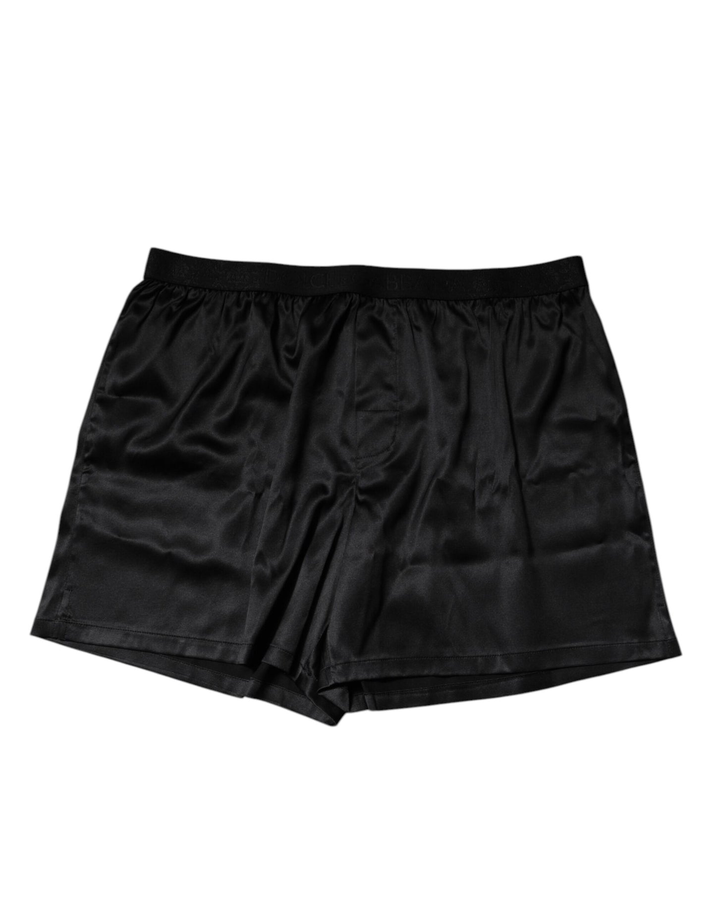 Dolce &amp; Gabbana Black Silk Regular Men Boxer Shorts Underwear