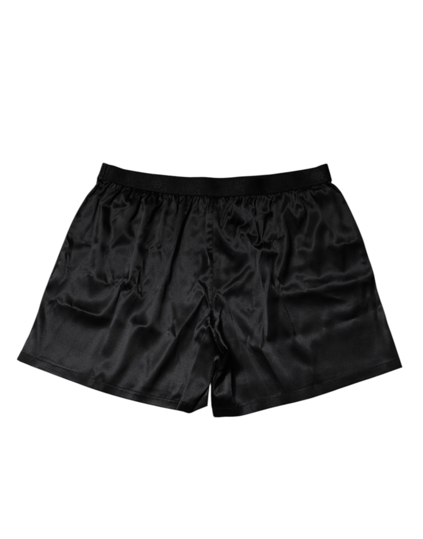 Dolce &amp; Gabbana Black Silk Regular Men Boxer Shorts Underwear