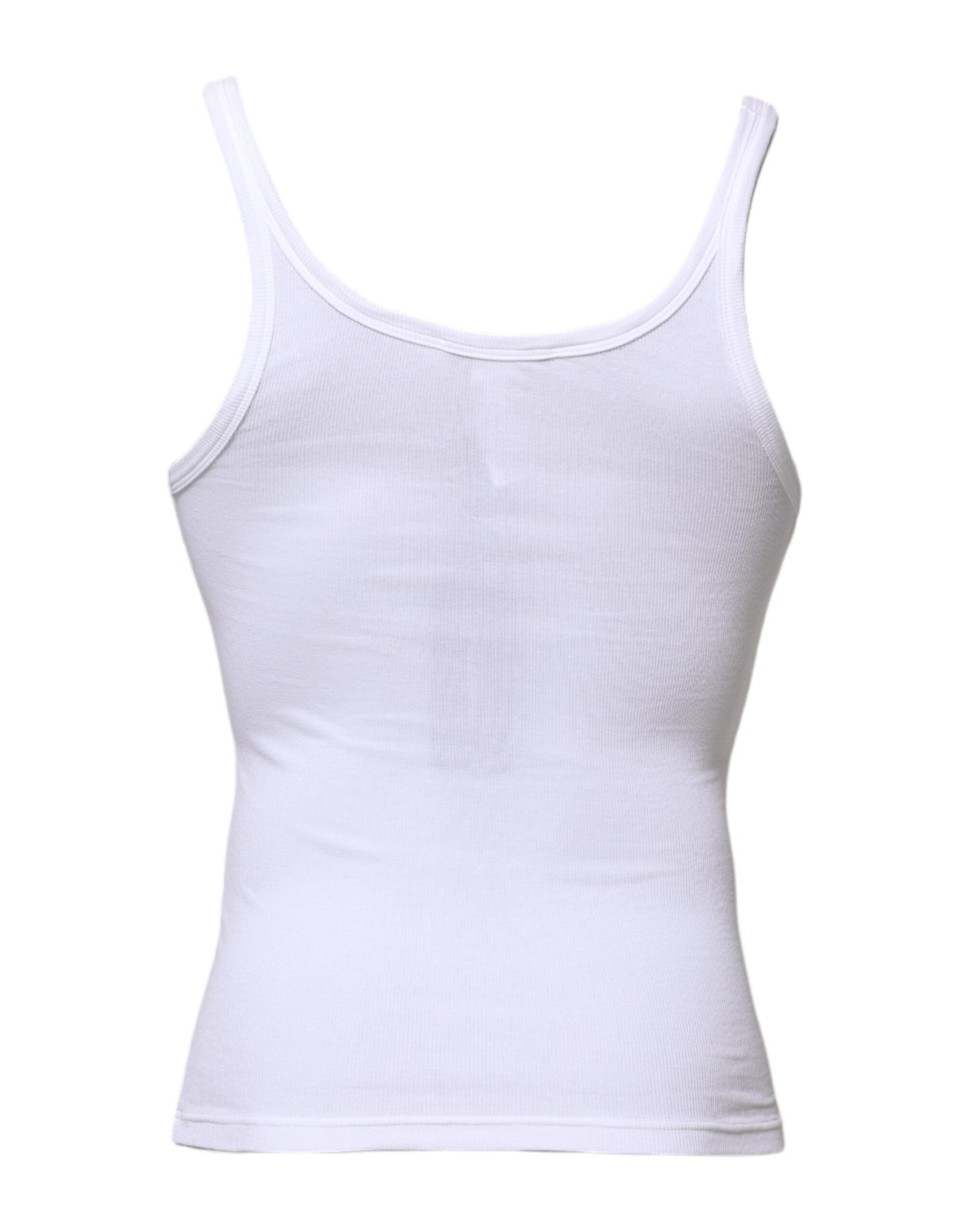 Dolce &amp; Gabbana White Sleeveless Round Neck Men Tank T-shirt