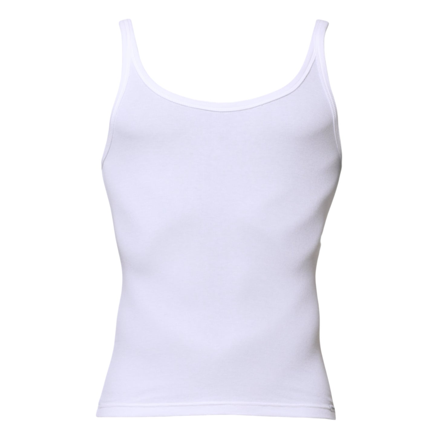 Dolce &amp; Gabbana White Sleeveless Round Neck Men Tank T-shirt