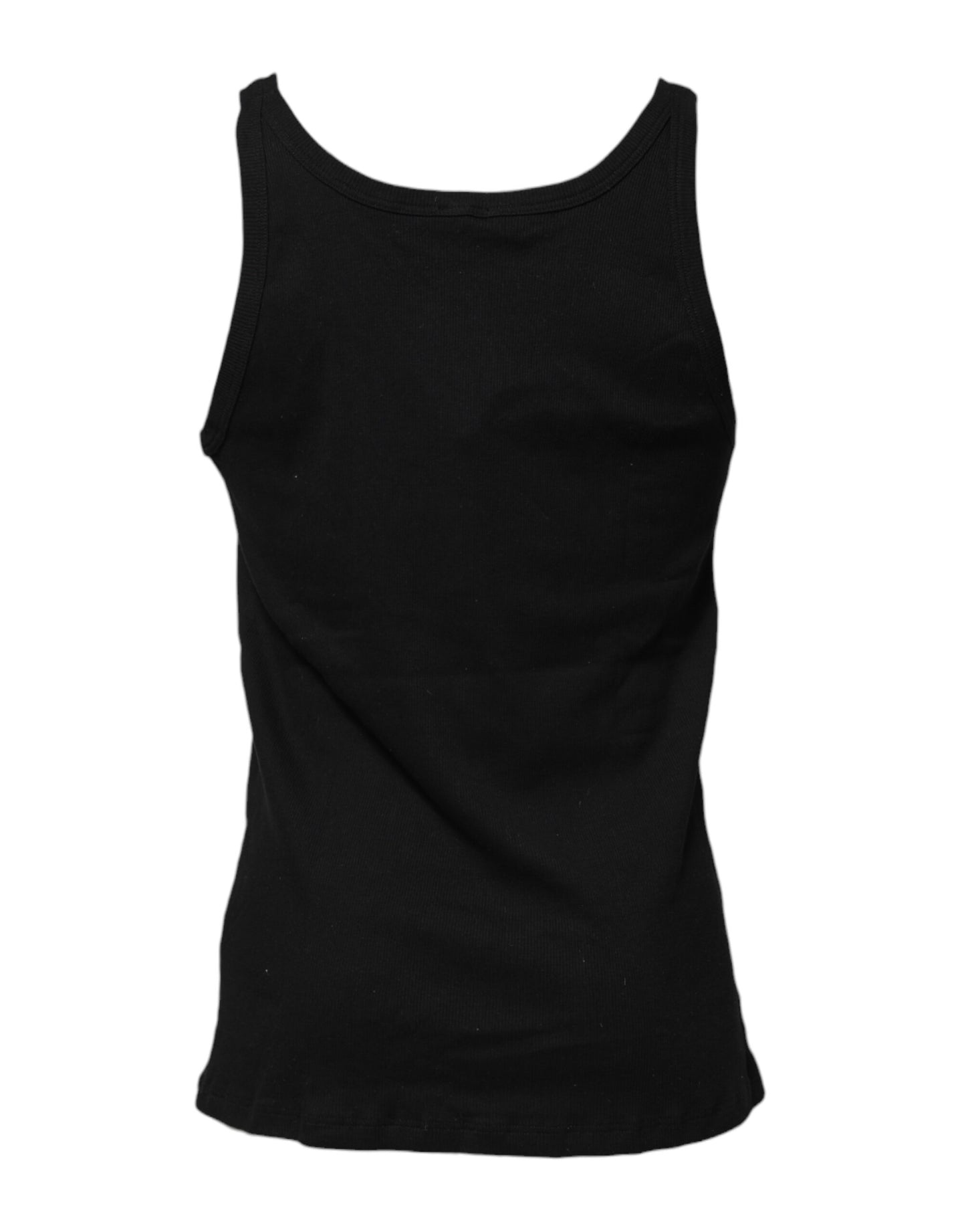 Dolce &amp; Gabbana Black Cotton Sleeveless Underwear Tank T-shirt
