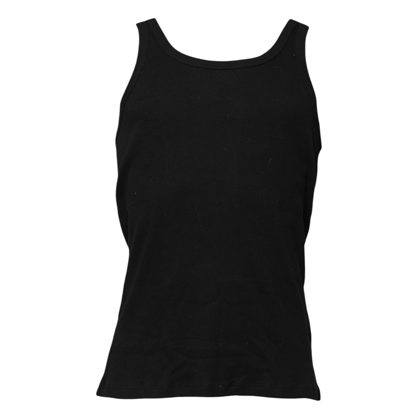 Dolce &amp; Gabbana Black Cotton Sleeveless Underwear Tank T-shirt