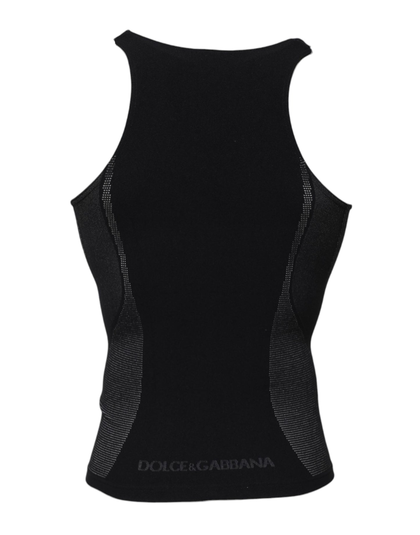 Dolce &amp; Gabbana Black Nylon Sleeveless Underwear Tank T-shirt