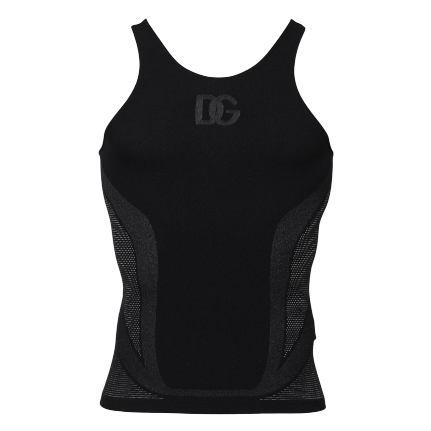 Dolce &amp; Gabbana Black Nylon Sleeveless Underwear Tank T-shirt