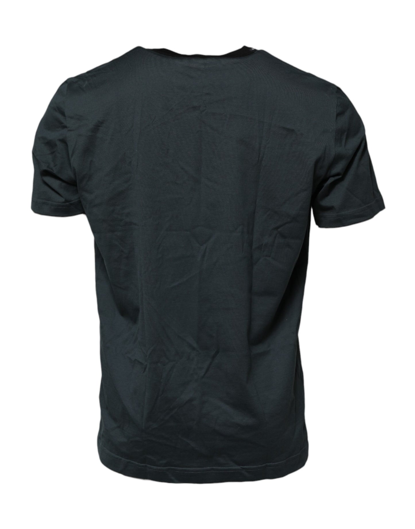 Dolce &amp; Gabbana Black Cotton Printed Short Sleeves T-shirt
