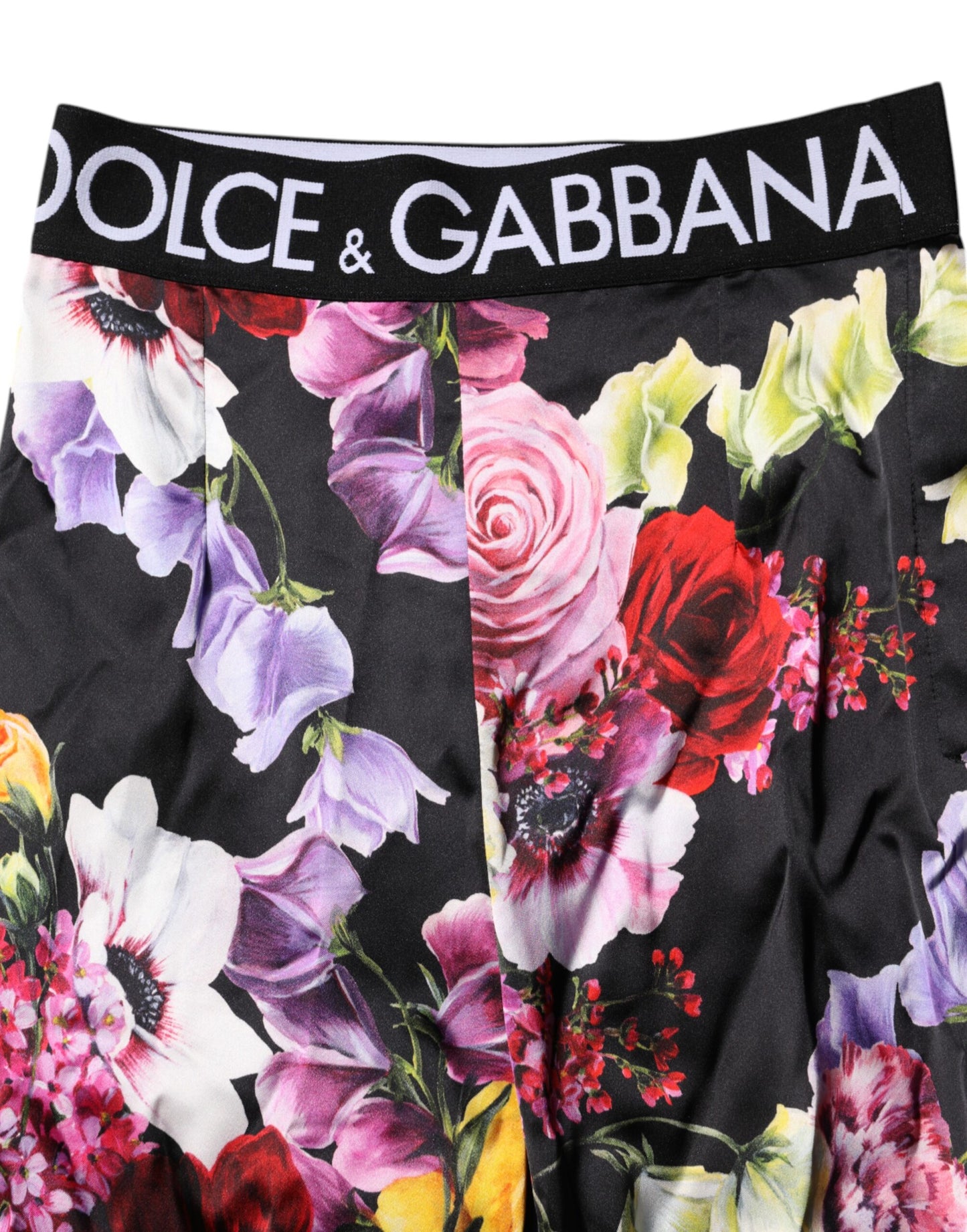 Dolce &amp; Gabbana Multicolor Floral Legging Stretch Waist Pants
