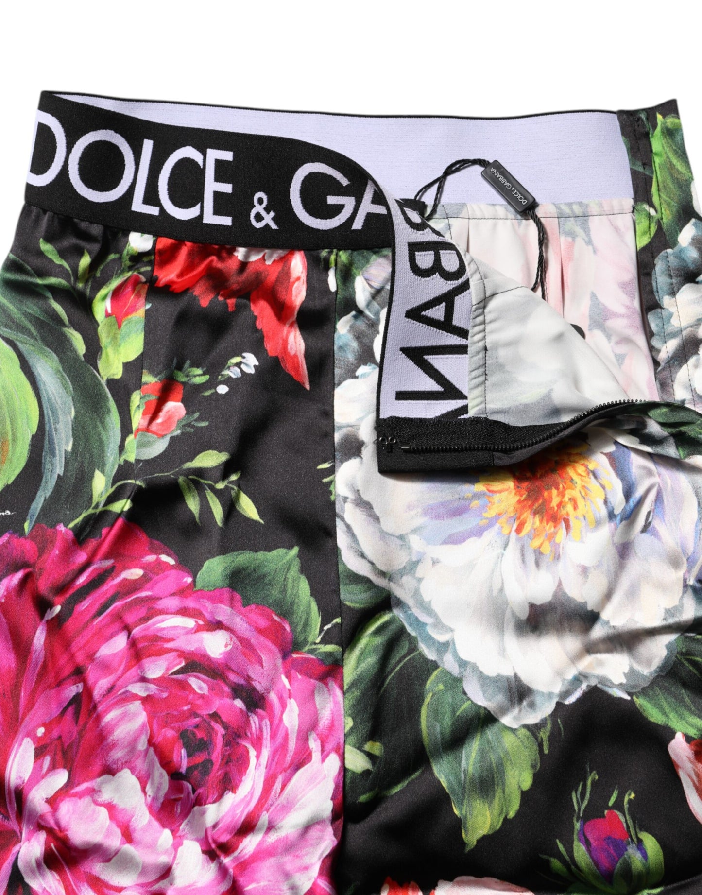 Dolce &amp; Gabbana Multicolor Floral Legging Stretch Waist Pants