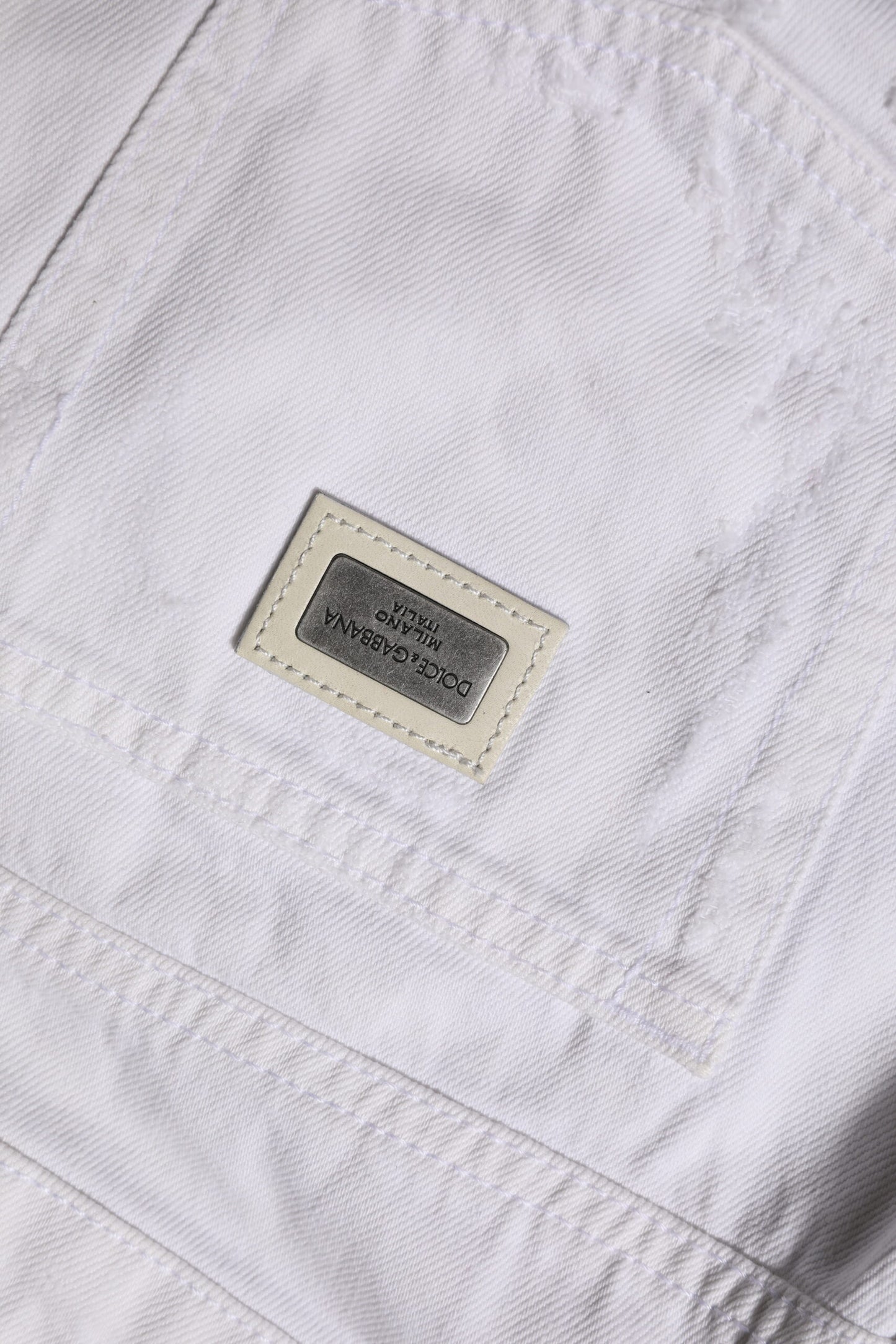 Dolce &amp; Gabbana White Cotton Mid Waisted Women Denim Jeans