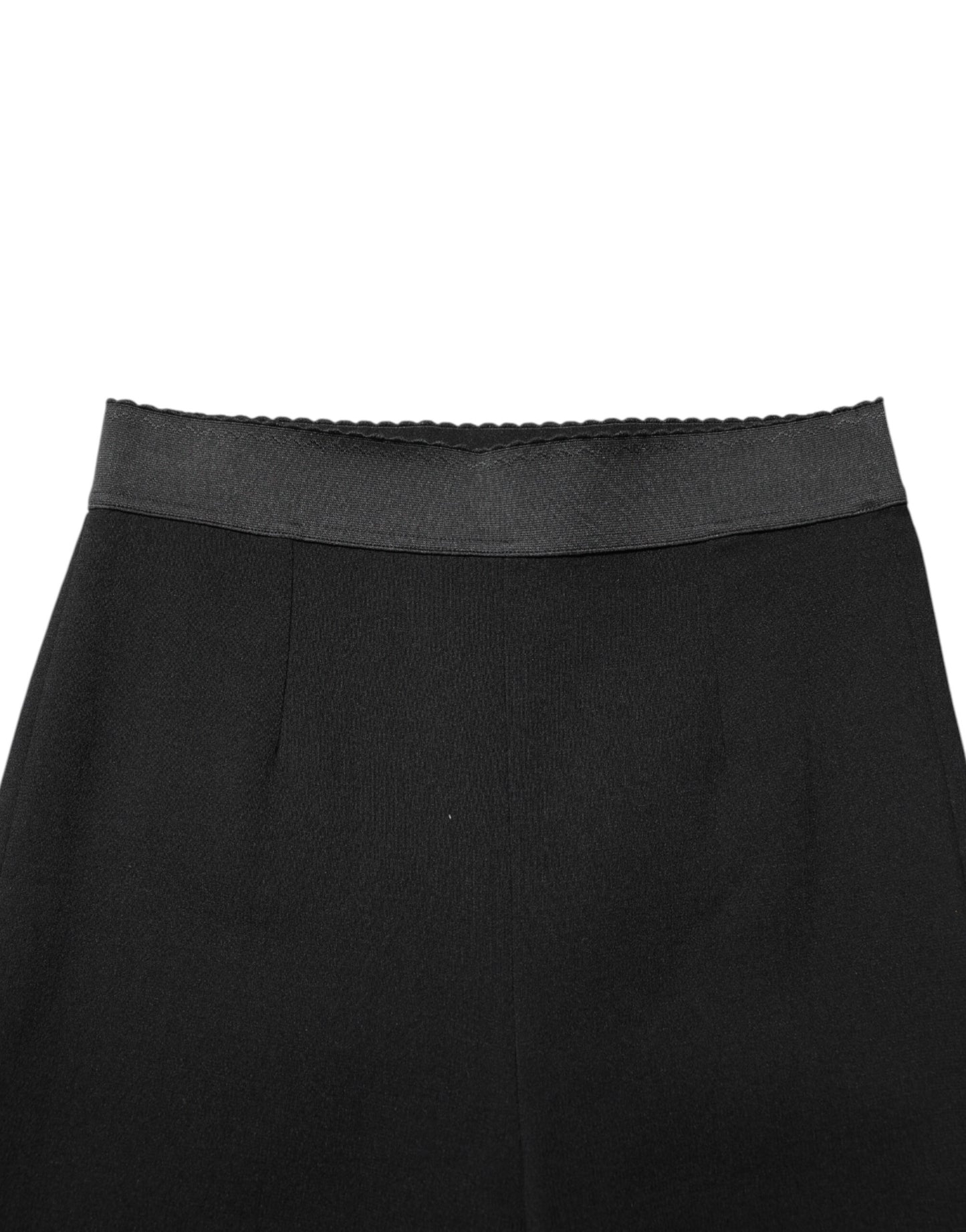 Dolce &amp; Gabbana Black Wool Leggings Stretch Pants