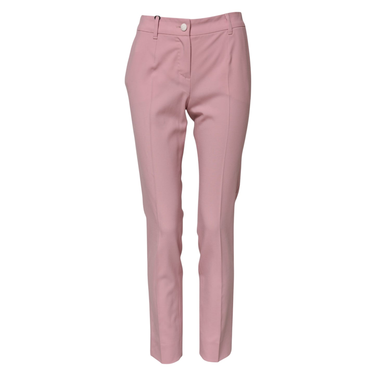 Dolce &amp; Gabbana Pink Wool High Waist Tapered Pants