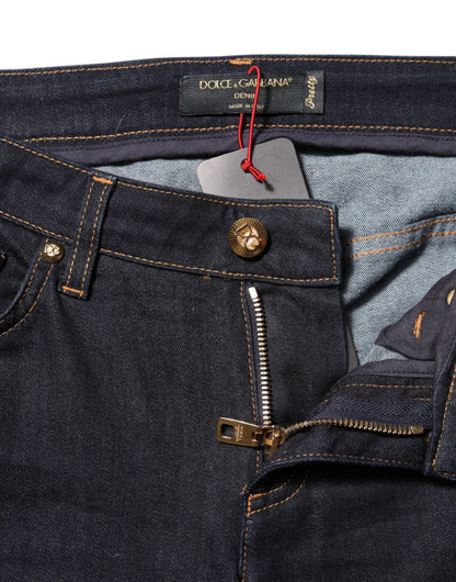 Dolce &amp; Gabbana Blue Cotton PRETTY LowWaist Skinny Denim Jeans 