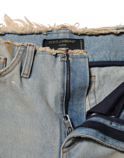 Dolce &amp; Gabbana Light Blue High Waist Skinny Denim Jeans 