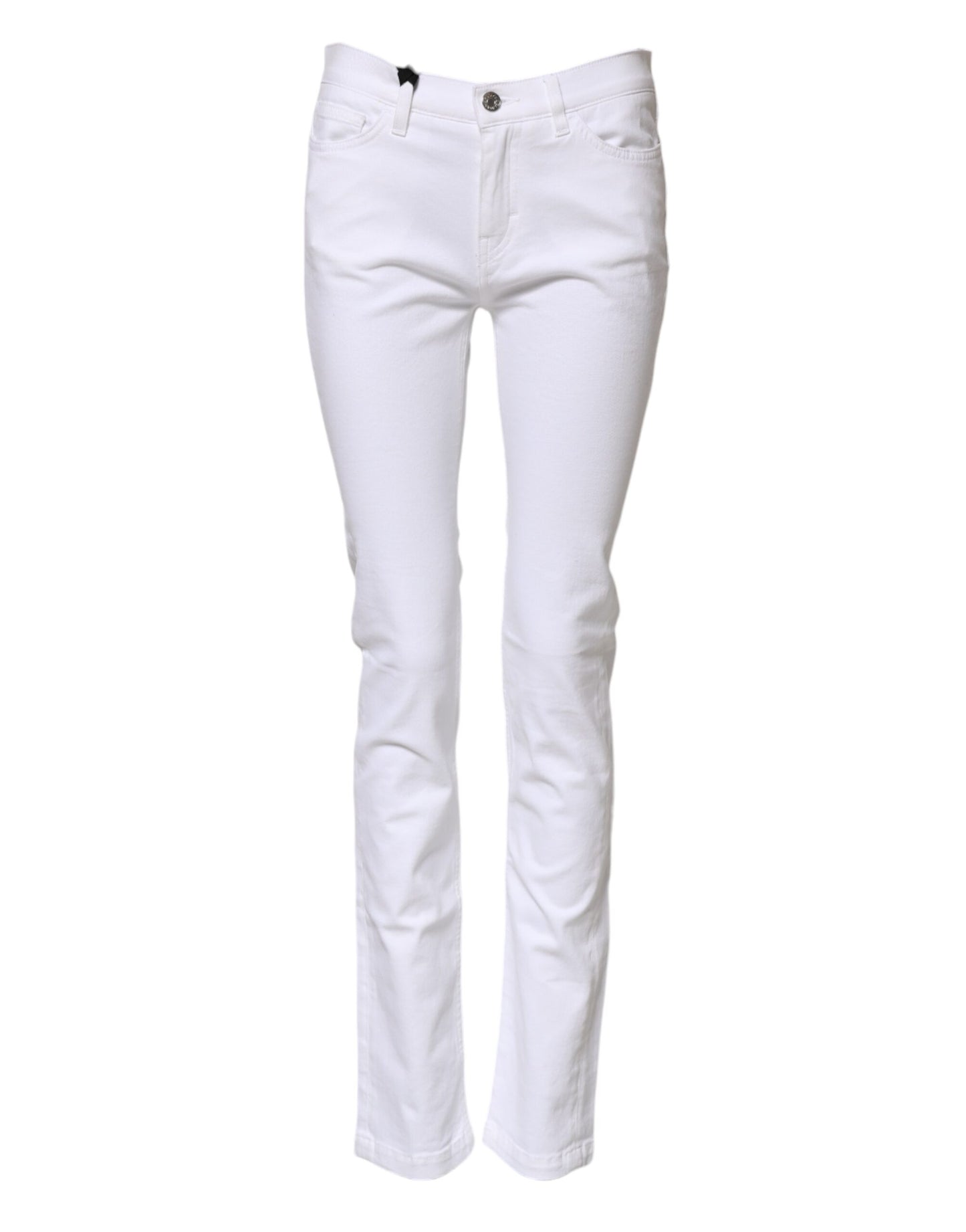 Dolce &amp; Gabbana White GRACE Mid Waisted Skinny Denim Jeans 