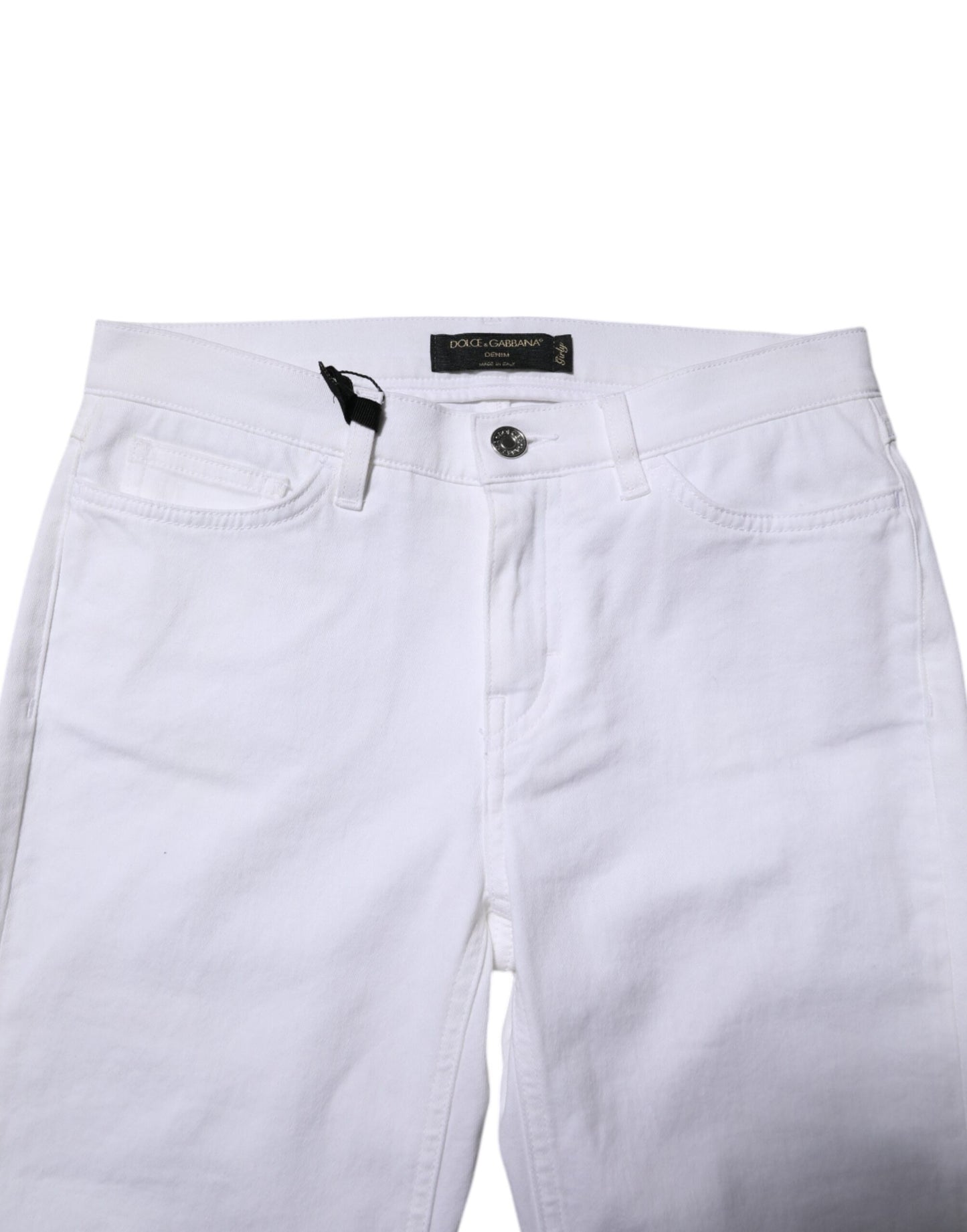 Dolce &amp; Gabbana White GRACE Mid Waisted Skinny Denim Jeans 