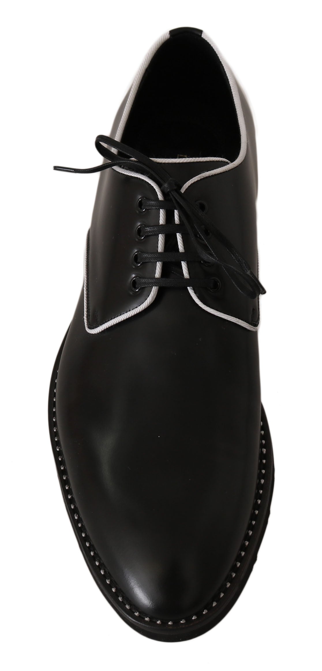 Dolce &amp; Gabbana Elegantes zapatos de vestir Derby de cuero negro