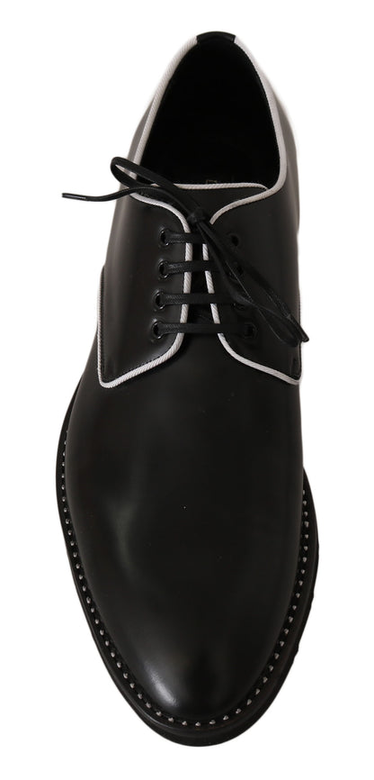 Dolce &amp; Gabbana Elegantes zapatos de vestir Derby de cuero negro