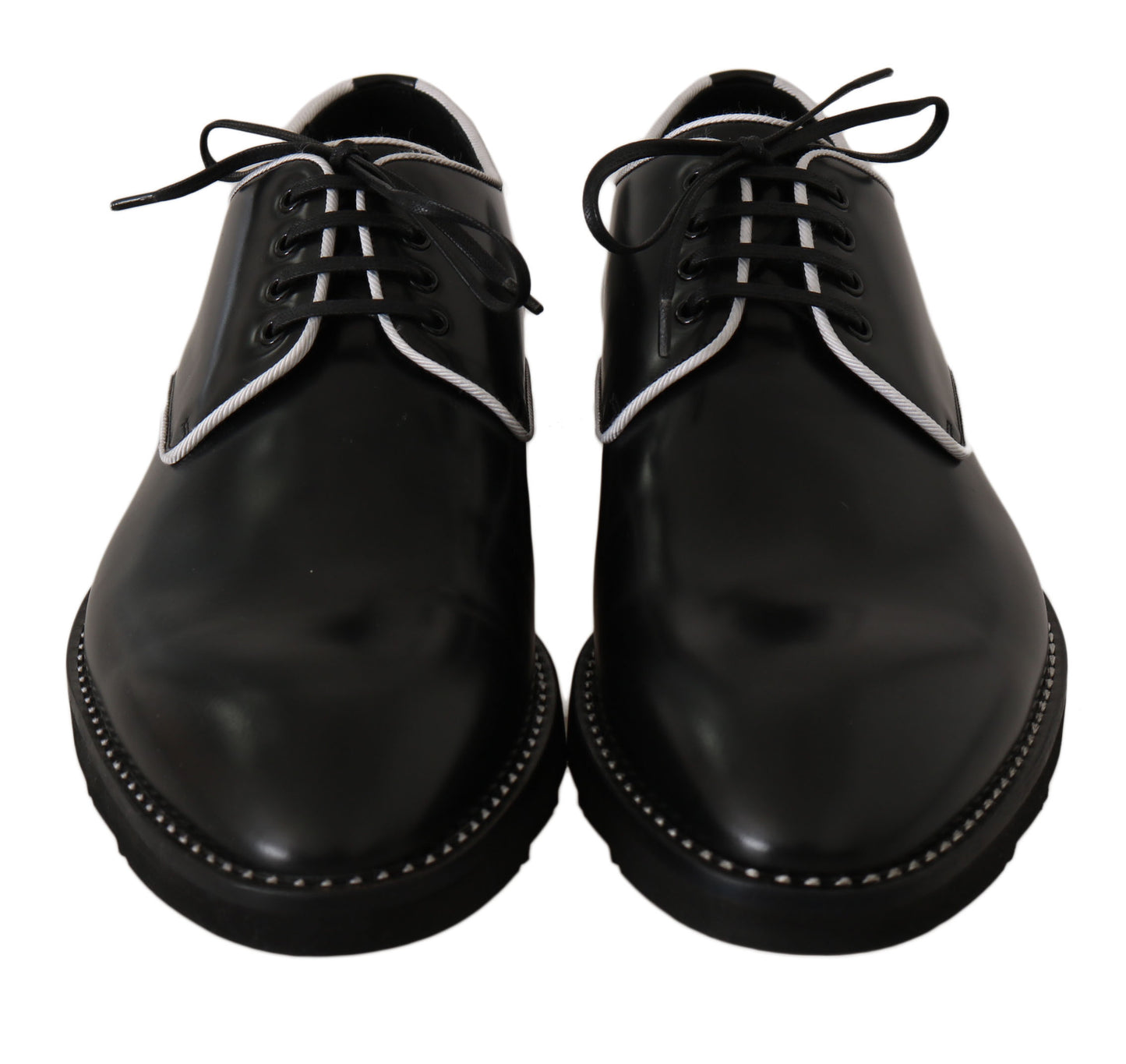 Dolce &amp; Gabbana Elegantes zapatos de vestir Derby de cuero negro