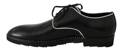 Dolce &amp; Gabbana Elegantes zapatos de vestir Derby de cuero negro