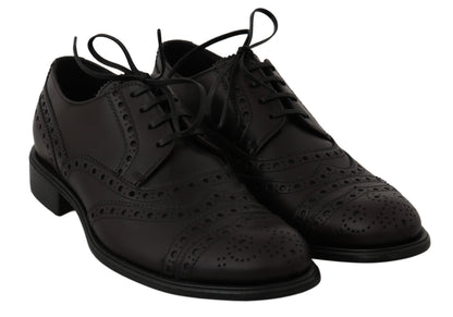 Dolce &amp; Gabbana Elegantes zapatos de vestir Derby con punta de ala en color burdeos