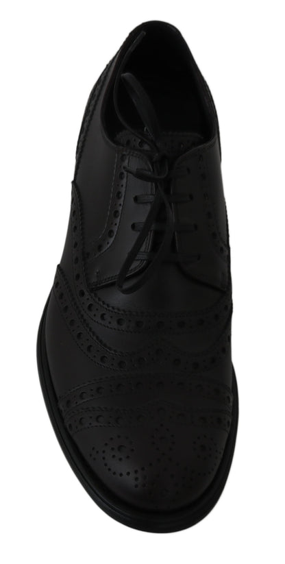 Dolce &amp; Gabbana Elegantes zapatos de vestir Derby con punta de ala en color burdeos