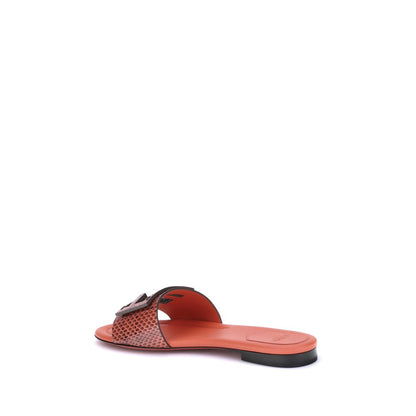 Fendi Python print Sandals