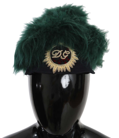 Dolce &amp; Gabbana Gorra Cloche Elegante De Cachemira Esmeralda