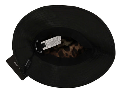 Dolce &amp; Gabbana Gorra Cloche Elegante De Cuero Negro