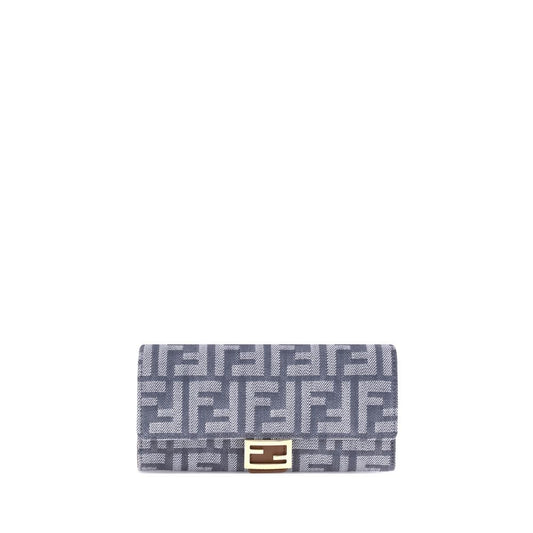 Fendi FF print denim Wallet